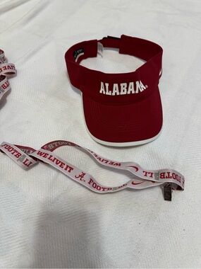 Nike Crimson and White Alabama Visor